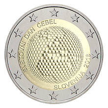Монета номіналом 2 євро 2018 «Всесвітній день бджіл» Словенія "SVETOVNI DAN ČEBEL"