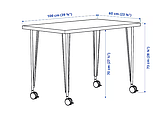 LINNMON / KRILLE стіл, білий,100х60 см,  094.162.12, фото 4