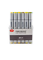 Набор маркеров для скетчинга Sketchmarker Finecolour 60 цветов EF100-TB60
