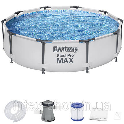 Каркасний басейн Bestway 56408 (305х76 см) (Картріджний фільтр-насос 1249 л/год), фото 1