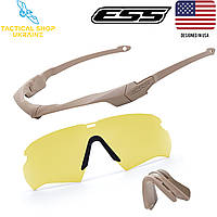 Баллистические очки ESS CROSSBOW SUPPRESSOR TERRAIN TAN  W/YELLOW ONE KIT