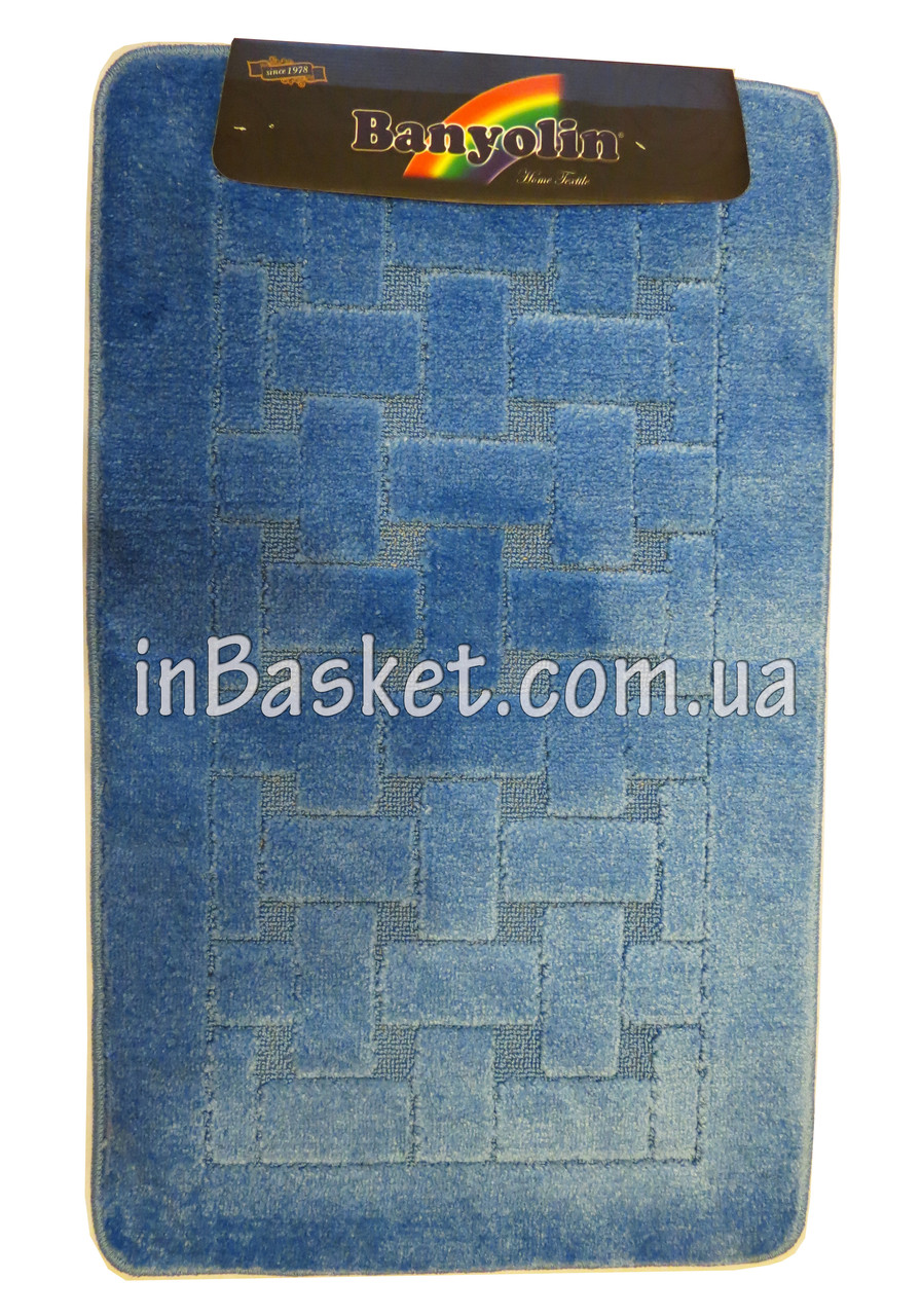 Комплект протиковзних килимків у ванну "Blue strips"