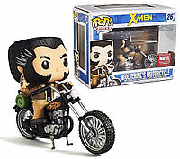 Фигурка Funko Pop Фанко Поп X-Men Wolverine`s Motorcycle Люди-Икс Россомаха на мотоцикле 10 см XM W26