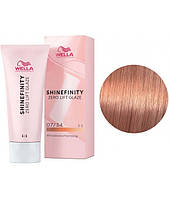 Краска для волос Wella Shinefinity 60мл. 07/34 средний блондин красное золото