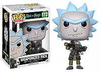 Фигурка Funko Pop Фанко Поп Rick and Morty Weaponized Rick Рик и Морти Вооруженный Рик 10см RM R 172