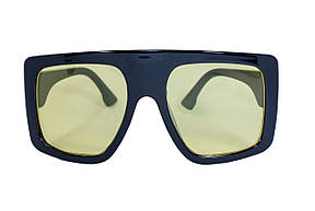 Сонцезахисні жіночі окуляри 13061-1 чорні, маска, фото 2