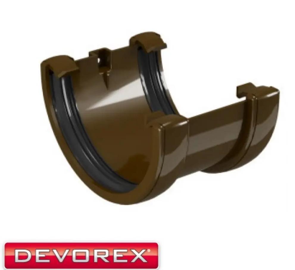 З'єднувач ринви Devorex Classic 120 Коричневий, фото 1