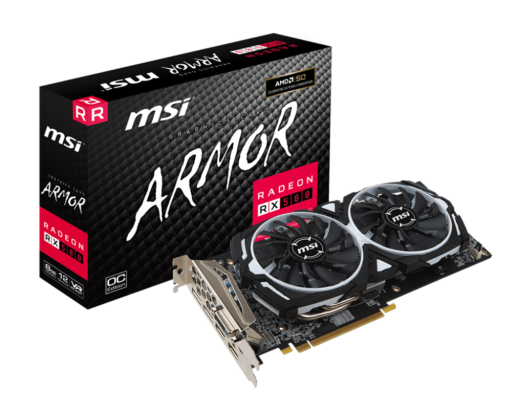 Відеокарта MSI Radeon RX 580 ARMOR 8G OC GDDR5 Seller Refurbished