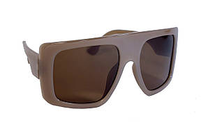 Сонцезахисні жіночі окуляри 13061-2 коричневі, маска, фото 3