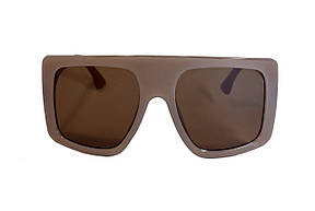 Сонцезахисні жіночі окуляри 13061-2 коричневі, маска, фото 2