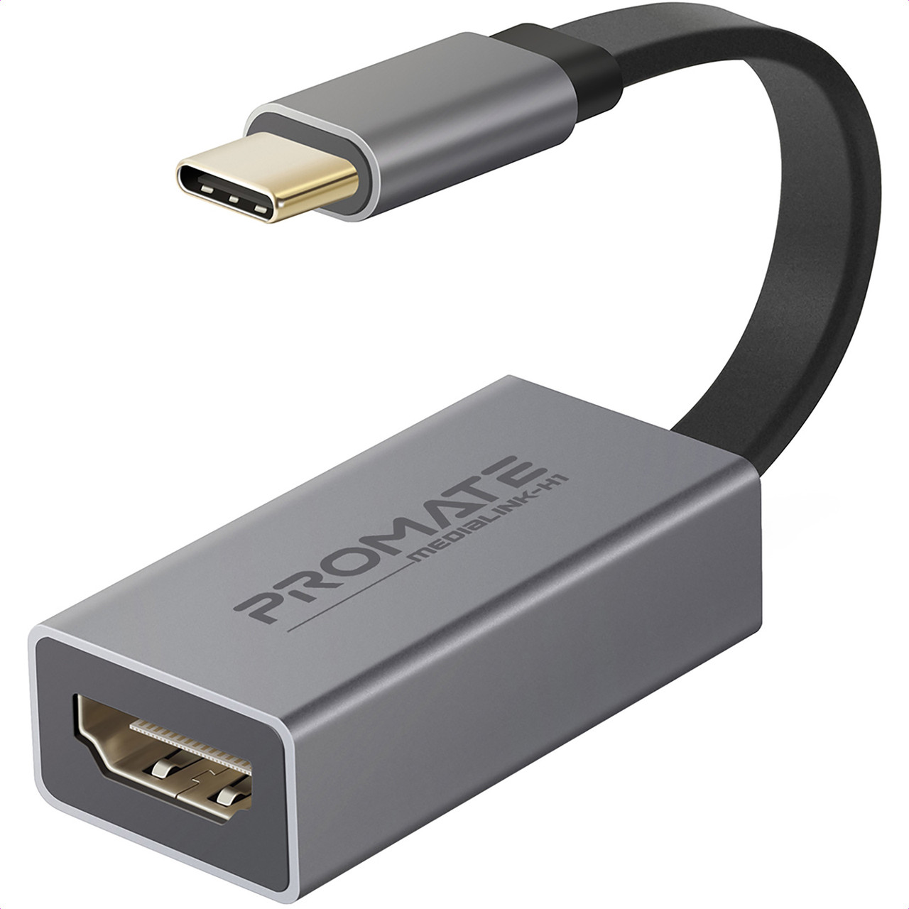 Перехідник Type-C to 4K HDMI 30Hz Promate MediaLink-H1 Grey (medialink-h1.grey)