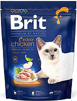 Сухой корм для кошек живущих в помещении с курицей и мякотью яблока Brit Premium Cat Indoor 300 г
