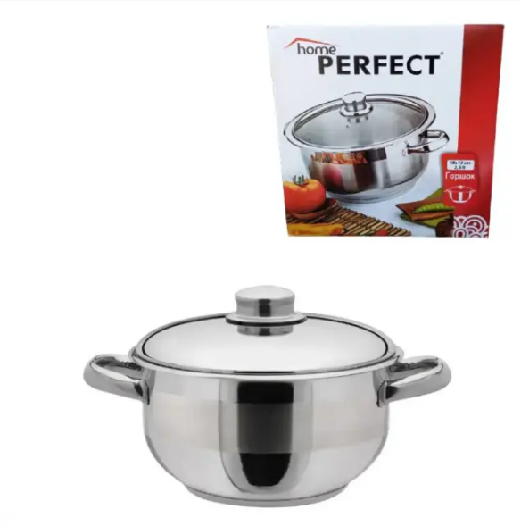 Каструля з нержавіючої сталі 8 л. Hascevher Home Perfect Туреччина, фото 1
