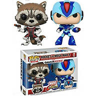 Набор фигурок Funko Pop Реактивный Енот и Мегамен Икс 2-pack Rocket vs Megaman X Games MC RM 2-pack