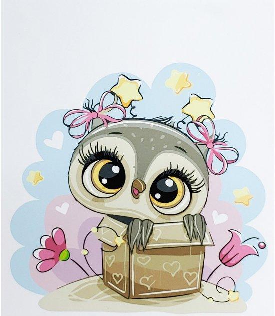 Рукітвор Картина за номерами (SR-SS6670) Маленька дівчинка сова, 30 х 40 см, Strateg