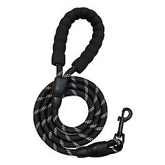 Повідець для собак Pet Style "MayPaw" 1,5 м Чорний 0,8