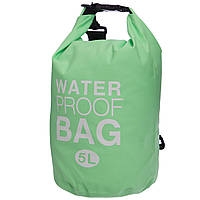 Гермомішок SP-Sport Waterproof Bag TY-6878-5 5л водонепроникний с плечовим ременем PVC light green