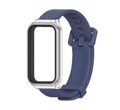 Силіконовий ремінець для Amazfit Band 7 Metal Midnight Blue