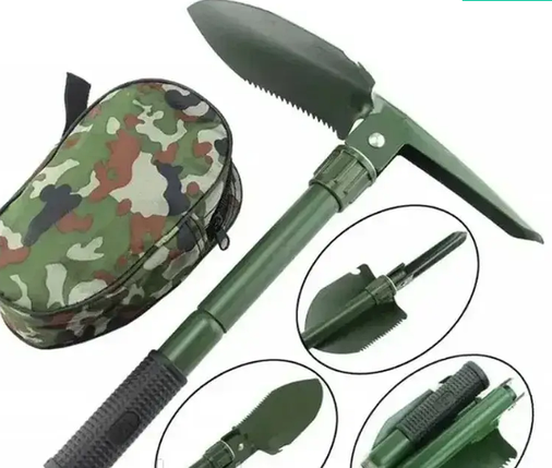 Туристична складана саперна лопата 5-в-1 в чохлі, фото 2