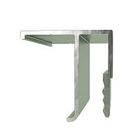 Профіль алюмінієвий F стельовий для натяжної стелі 2.5 м