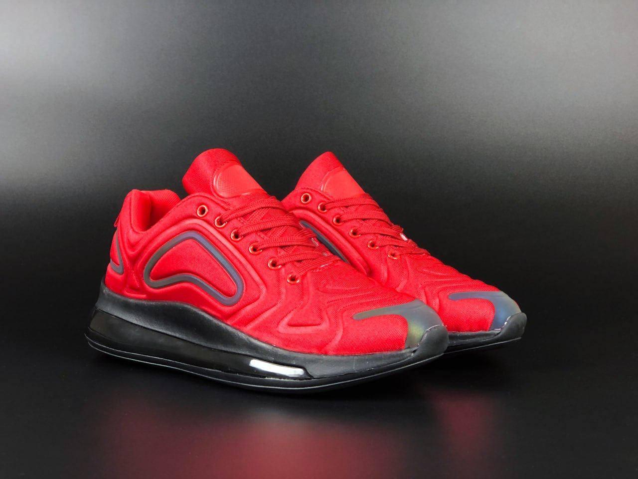 Кросівки чоловічі Nike Air Max 720 Найк Аїр червоні модні бігові кросівки текстиль для повсякденного носіння
