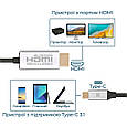 Кабель HdLink-60H HDMI - USB Type-C Grey (hdlink-60h.grey), фото 6