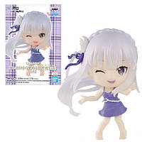 Фигурка Banpresto Q Posket Mini Эмилия Жизнь с нуля в альтернативном мире Emilia Re:Zero 7 см WST RZ E 02 A