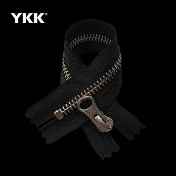 Тракторна блискавка металева нікель ykk 5 18 см колір чорний