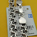 Чоловічий срібний браслет бісмарк. Чорнений браслет на руку ширина ланки 7 мм. Срібло 925. Довжина 19 см, фото 10