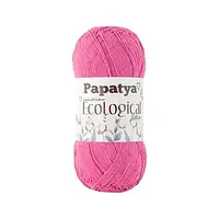 PAPATYA ECOLOGICAL Cotton (Папатья Эколожикал Коттон) № 404 розовый (Пряжа 100% хлопок, нитки для вязания)