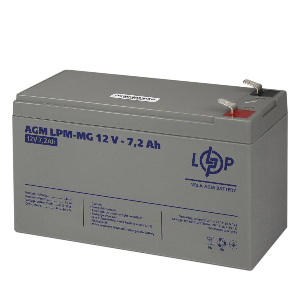 Акумулятор мультигелевий LogicPower AGM LPM-MG 12 V — 7.2 Ah