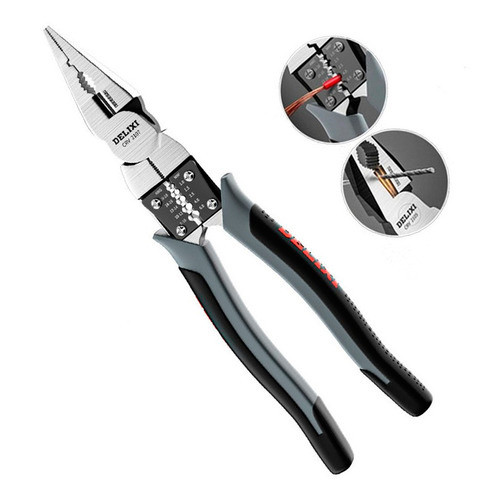 Плоскогубці багатофункціональні Delixi 235мм, 1-6мм2, фото 1