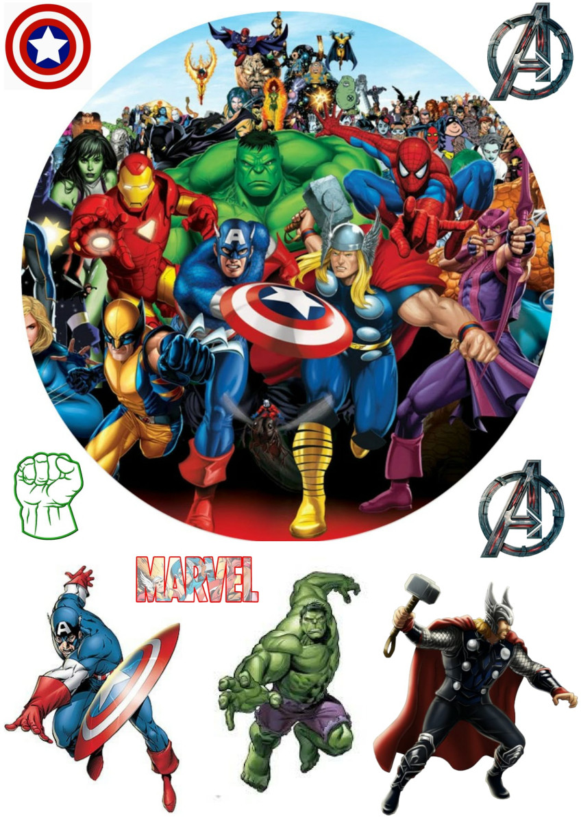 Вафельна картинка Месники 14