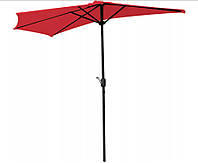 Полукруглый зонт для балкона и террасы + Подставка Красный