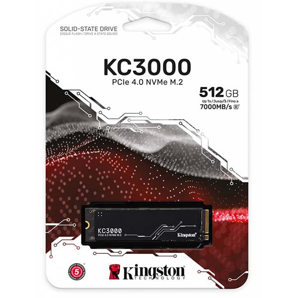 Kingston SSD KC3000 512GB M.2 2280 NVMe PCIe Gen 4.0 x4 3D TLC NAND (SKC3000S/512G) - фото 3 - id-p1829434620