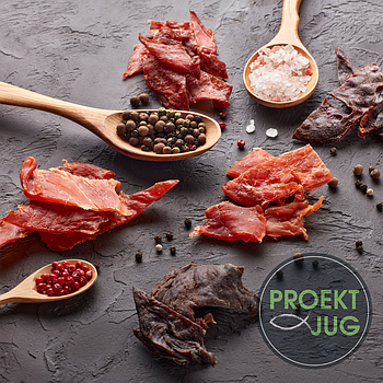 Набір м'ясних чипсів солено-сушених (хамон, курка брушетто, куркачасник) вага 900 грамів