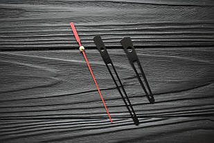 Годинникові стрілки для настінного годинника, чорний і червоний колір, 10 см