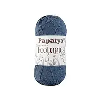 PAPATYA ECOLOGICAL Cotton (Папатья Эколожикал Коттон) № 203 синий (Пряжа 100% хлопок, нитки для вязания)