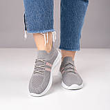Кросівки жіночі сірі літні сітка (Бж-221ср), фото 4