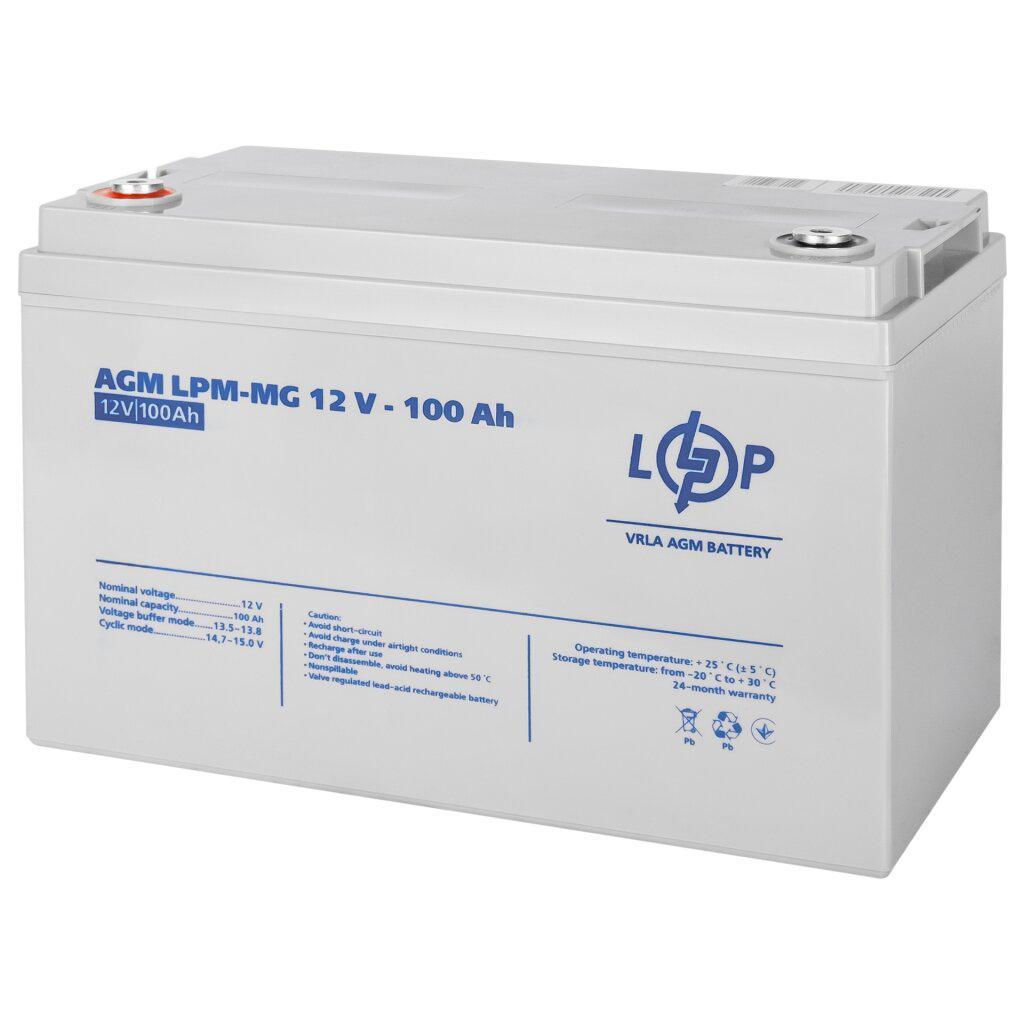 Акумулятор мультигелевий LogicPower AGM LPM-MG 12 V - 100 Ah