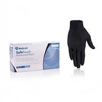 Одноразовые перчатки нитриловые Медиком 100 шт в упаковке. Плотность 5 г. Размер S Черные