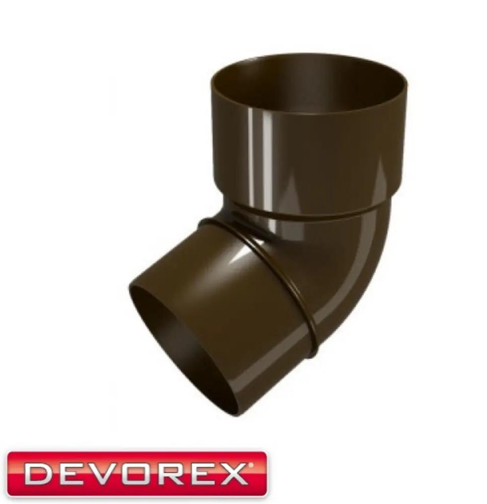 Коліно труби d.80 67.5 градусів Devorex Classic 120 Коричневий