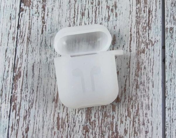 Чохол для Air Pods 1,2 Silicone Case силіконовий чохол прозорий матовий, фото 1