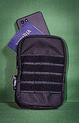 Підсумок-органайзер для телефону та документів MOLLE кордура чорна