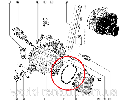 Renault (Original) 8200117602 — Прокладка кришки КПП на Рено Логан 2 c 2013г., фото 2