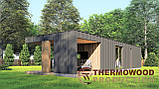 Каркасна баня 13,0х4,8м High-Tech Sauna 01 під ключ у сучасному стилі хай-тек від виробника ThermoWood, фото 5