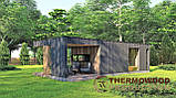 Каркасна баня 9,5х4,7м High-Tech Sauna 02 під ключ у сучасному стилі хай-тек від виробника ThermoWood, фото 6