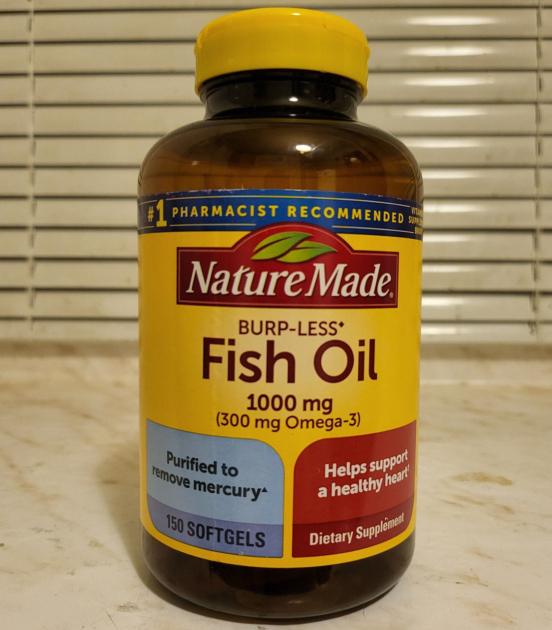 Nature Made Fish Oil 1000 mg 150 капсул рибний жир омега 3 omega3 optimum