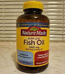 Nature Made Fish Oil 1000 mg 150 капсул рибний жир омега 3 omega3 optimum