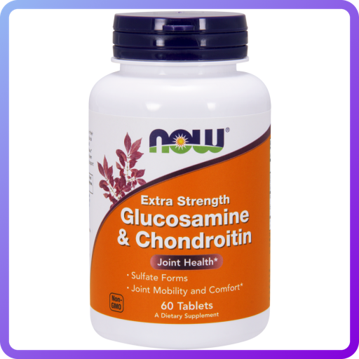 Препарат для відновлення суглобів і зв'язок NOW Glucosamine & Chondroitin (60 капс) (102749)